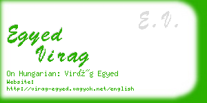 egyed virag business card